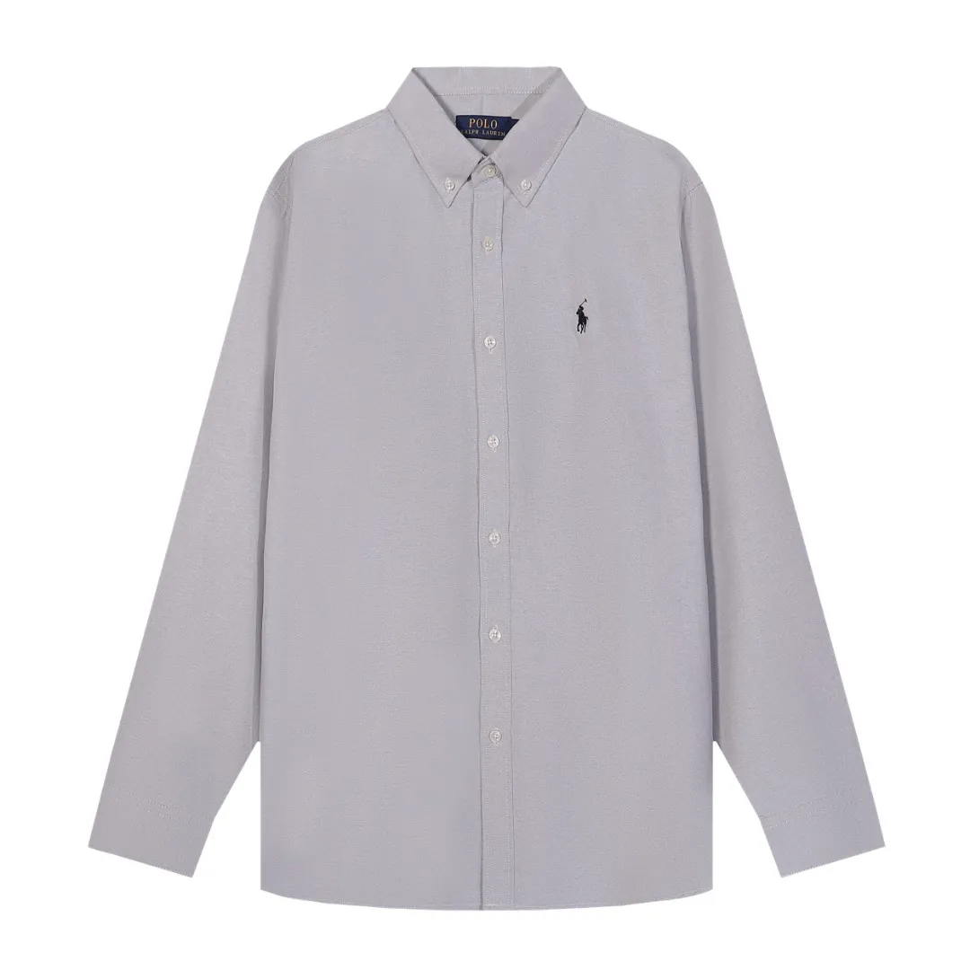 🅿️198 LO5# The highest quality in the market, can be scanned, long-term sales, Ralph Lauren cardigan polo embroidered logo import and export version, classic version cotton dyed Oxford cloth shirt Ralph Lauren/Ralph Lauren Men's 23 autumn classic version cotton dyed Oxford cloth shirt RL's popular Oxford cloth boyfriend big shirt on the street this year! This is the first shirt in autumn~ This one really wins with its color! It looks white and soft, and the upper body is full of temperament. It is not difficult to wear, and it is easy to wear! It is so beautiful! It can travel through four seasons and looks good no matter how you match it. This is a very rare color! I fell in love at first sight haha! Four sizes, XS-L, same style for men and women~ Size: XS, S, M, L color: purple, yellow, white, blue, pink, gray